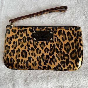 Kate Spade Animal Print Patent Leather Wristlet